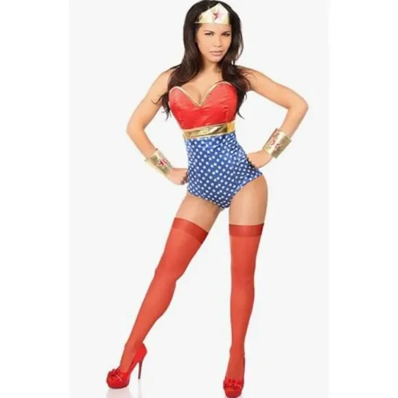 Daisy Corsets Womens XL Lavish 3 Pc Sexy Superhero Costume Corset - Picture 1 of 10